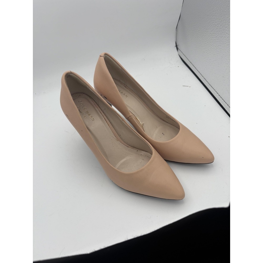 Cole Haan Shoes Womens Size 6 Beige Leather Pointed Toe Dress Pumps Grand.OS